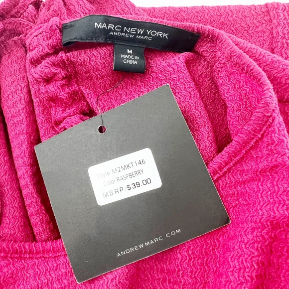 Mark New York Pink 3/4 sleeves Open back Neck tie Blouse Size M NWT - Picture 6 of 11